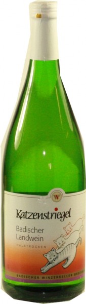 Baden Katzenstriegel Weißwein 1 Liter Flasche