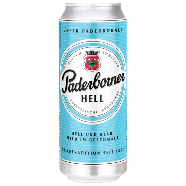 24 x Paderborner Hell 0,5L Dose 5,1% vol.alc. EINWEG