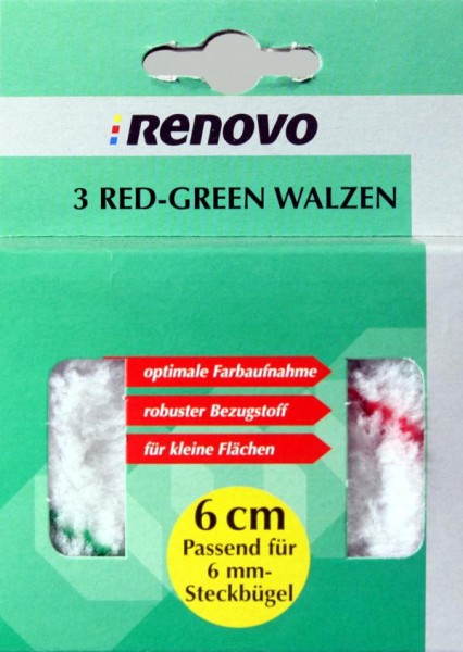 3 red-green-Walzen Polya. 6 cm