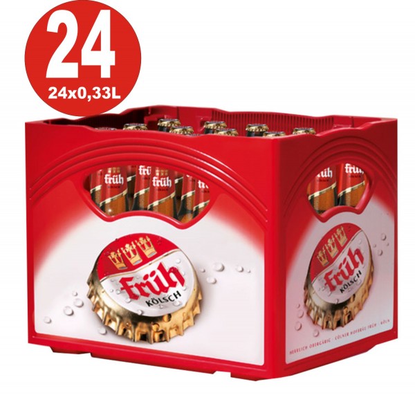 24 x Früh Kölsch 0,33 Originalkiste 4,8% Vol. alc. MEHRWEG