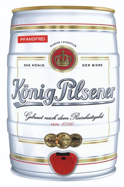 König Pilsener 5 Liter Partyfass 4,9% vol - EINWEG