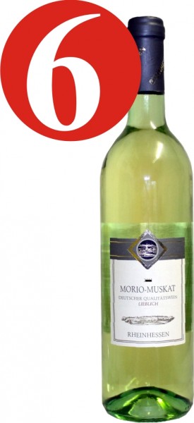 6 x Rheinhessen Morio - Muskat Lieblich 0,75 L