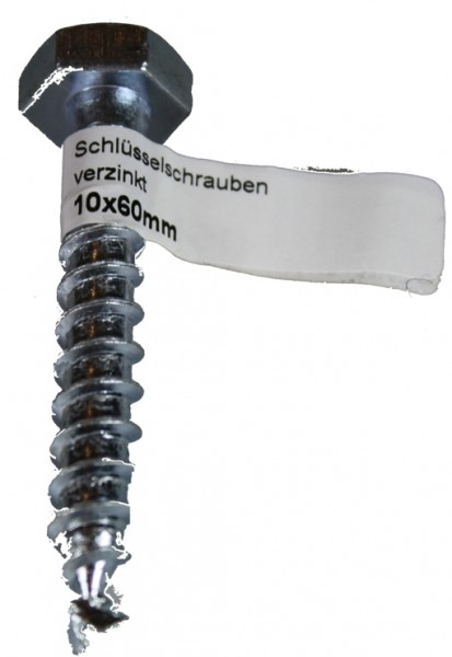 Schlüsselschraube verzinkt 10x60 mm