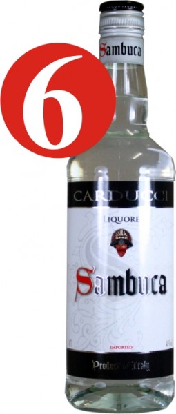 6 x Carducci Sambuca 40% - 0,7 L