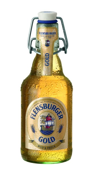 20 x Flensburger gold 0,33l, Bügelflasche 4,8 % vol Originalkiste Mehrweg-Pfand