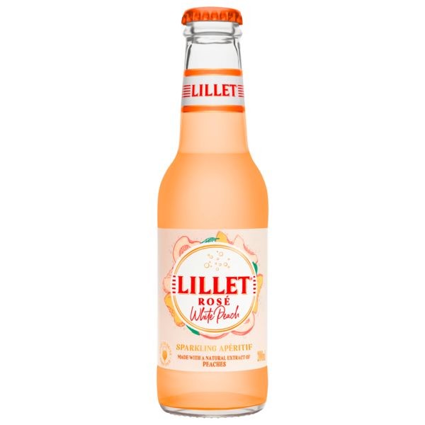 12 x Lillet Rosé White Peach Mixdrink 10.3% vol. 200 ml Glasflasche